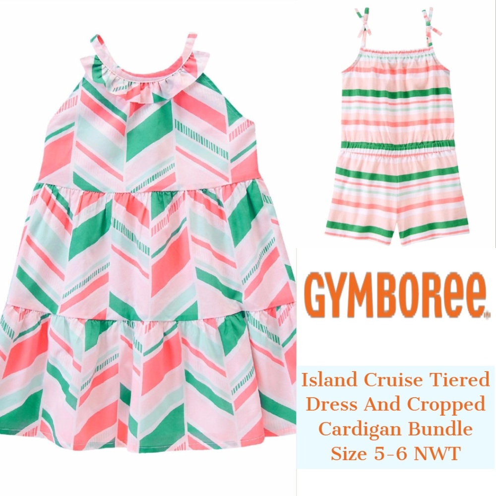 Gymboree Girls Tiered Sun Dress Shorts Romper Clothes Lot size 6 NWT